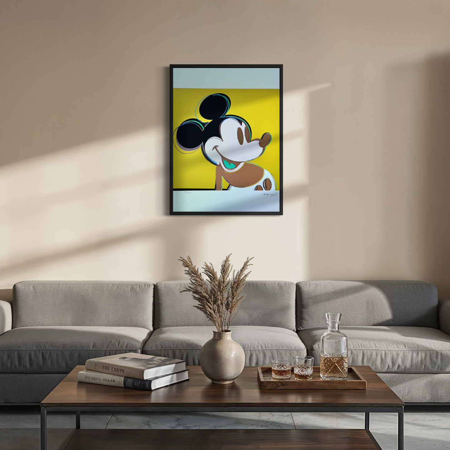 Andy Warhol Mickey Mouse (Yellow) Lithograph Arches 300gsm 42x59 cm