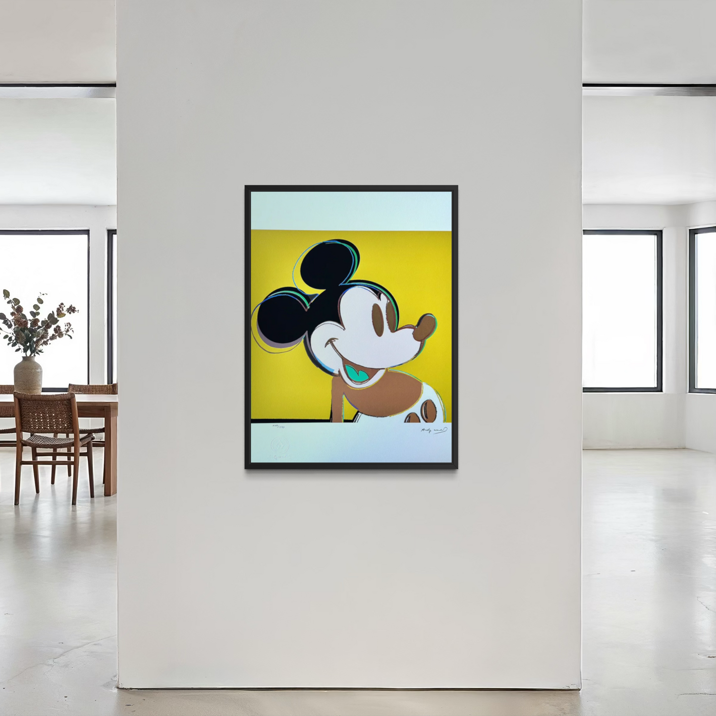 Andy Warhol Mickey Mouse (Yellow) Lithograph Arches 300gsm 42x59 cm