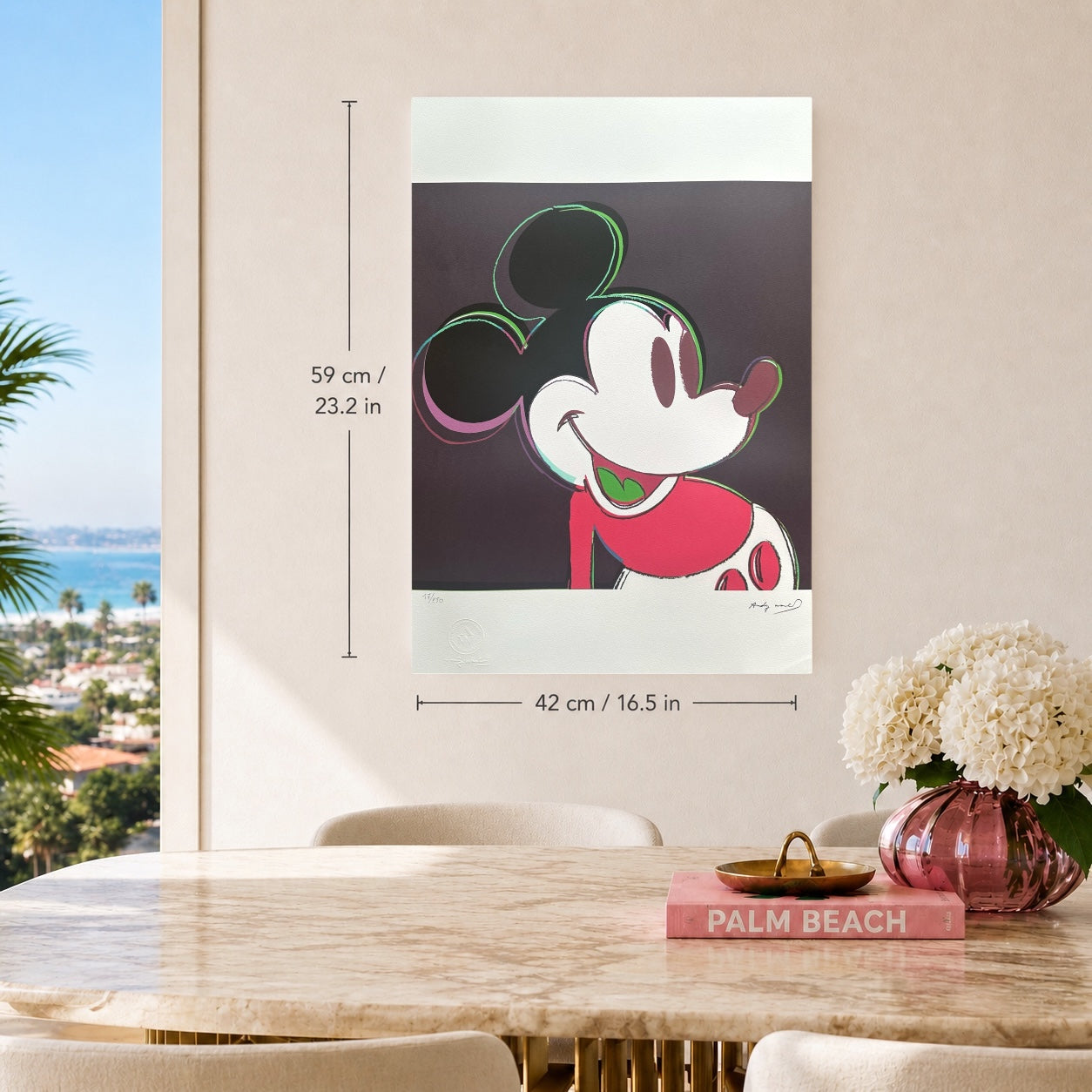 Andy Warhol Mickey Mouse (Black-red) Lithograph Arches 300gsm 42x59 cm