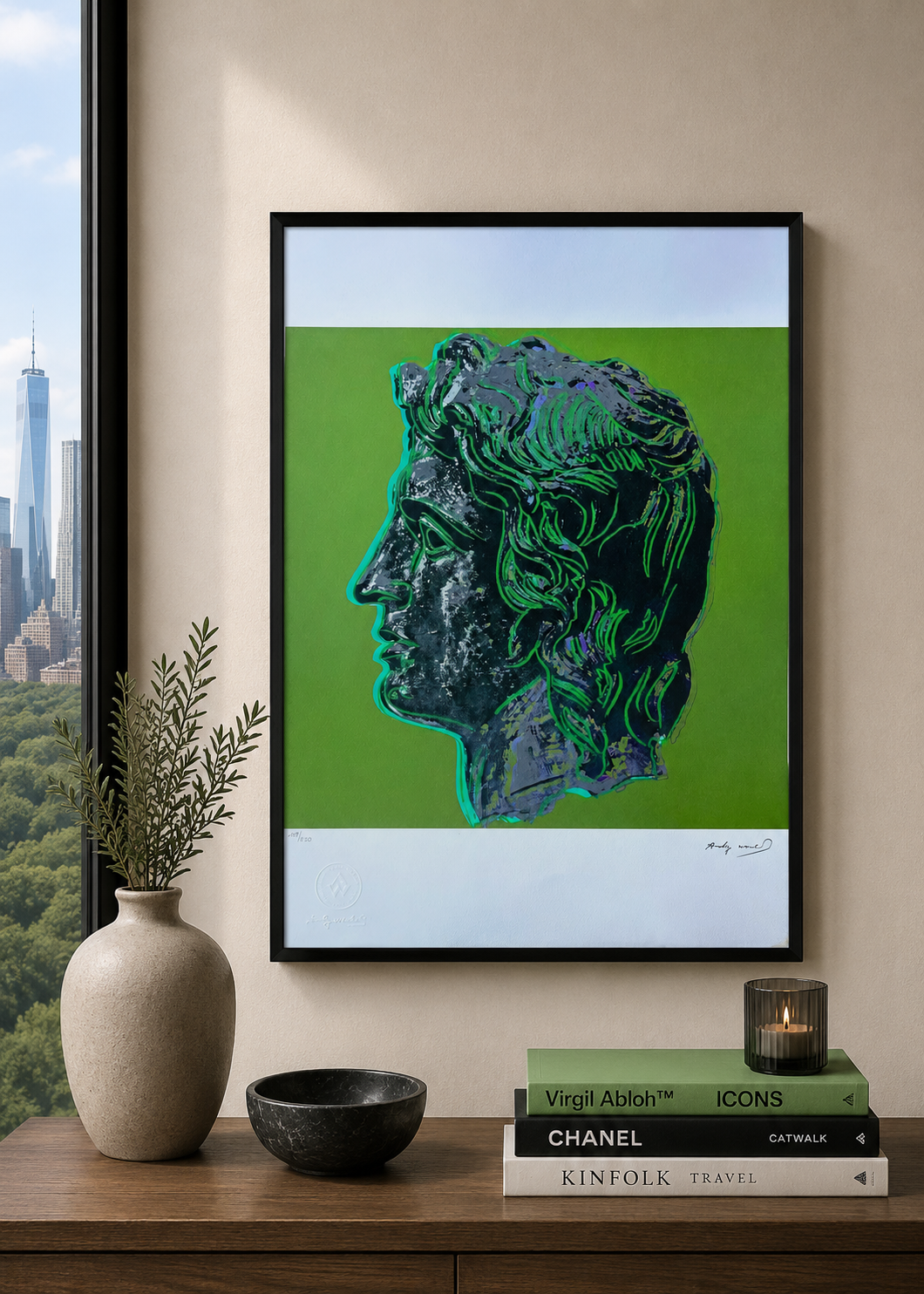 Andy Warhol Alexander the Great (Green) Lithograph Arches 300gsm 42x59 cm