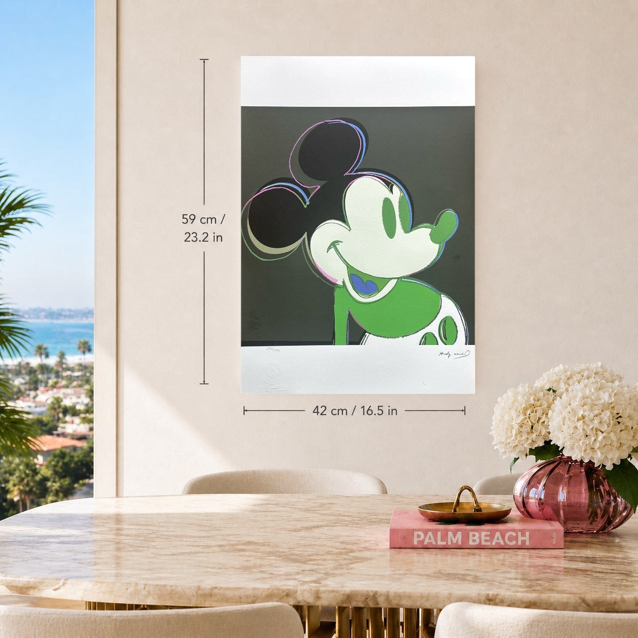Andy Warhol Mickey Mouse (Black-green) Lithograph Arches 300gsm 42x59 cm