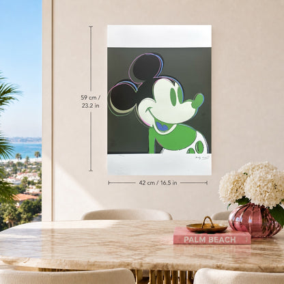 Andy Warhol Mickey Mouse (Black-green) Lithograph Arches 300gsm 42x59 cm