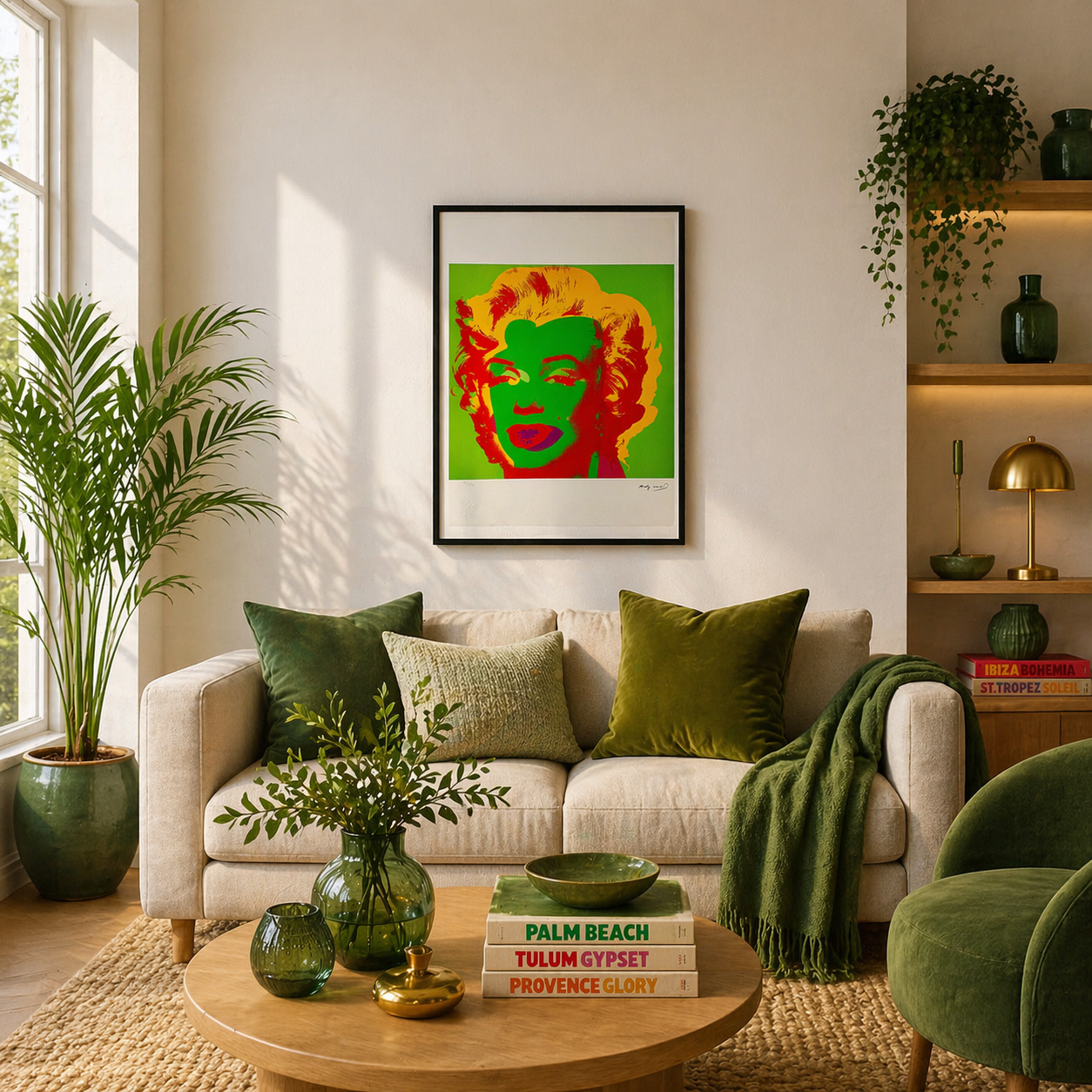 Andy Warhol Marilyn Monroe (Fluo Green & Red) Lithograph Arches 300gsm 42x59 cm