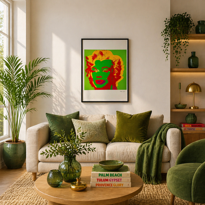 Andy Warhol Marilyn Monroe (Fluo Green & Red) Lithograph Arches 300gsm 42x59 cm
