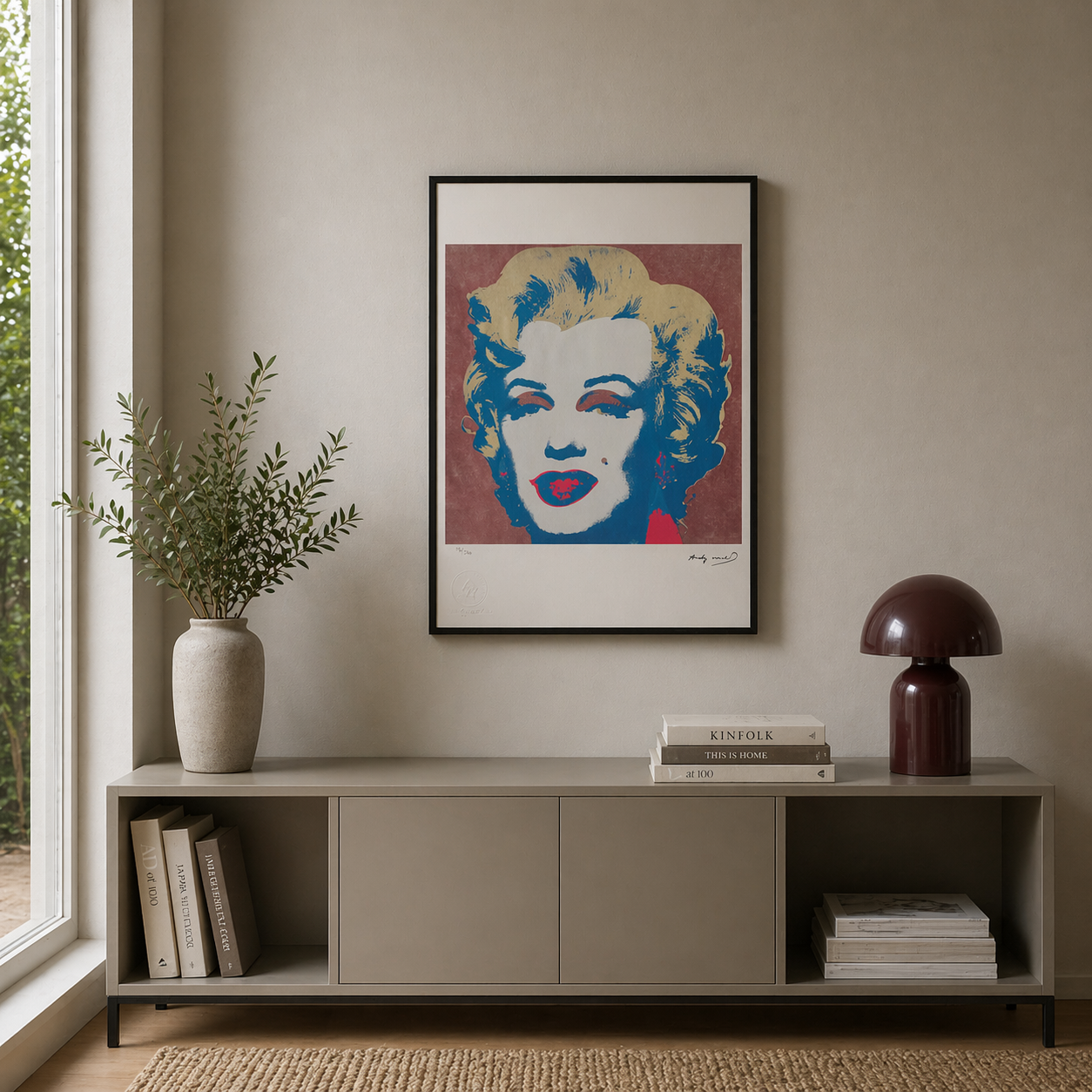 Andy Warhol Marilyn Monroe (Salmon & Blue) Lithograph Arches 300gsm 42x59 cm
