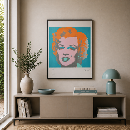 Andy Warhol Marilyn Monroe (Turquoise & Orange) Lithograph Arches 300gsm 42x59 cm