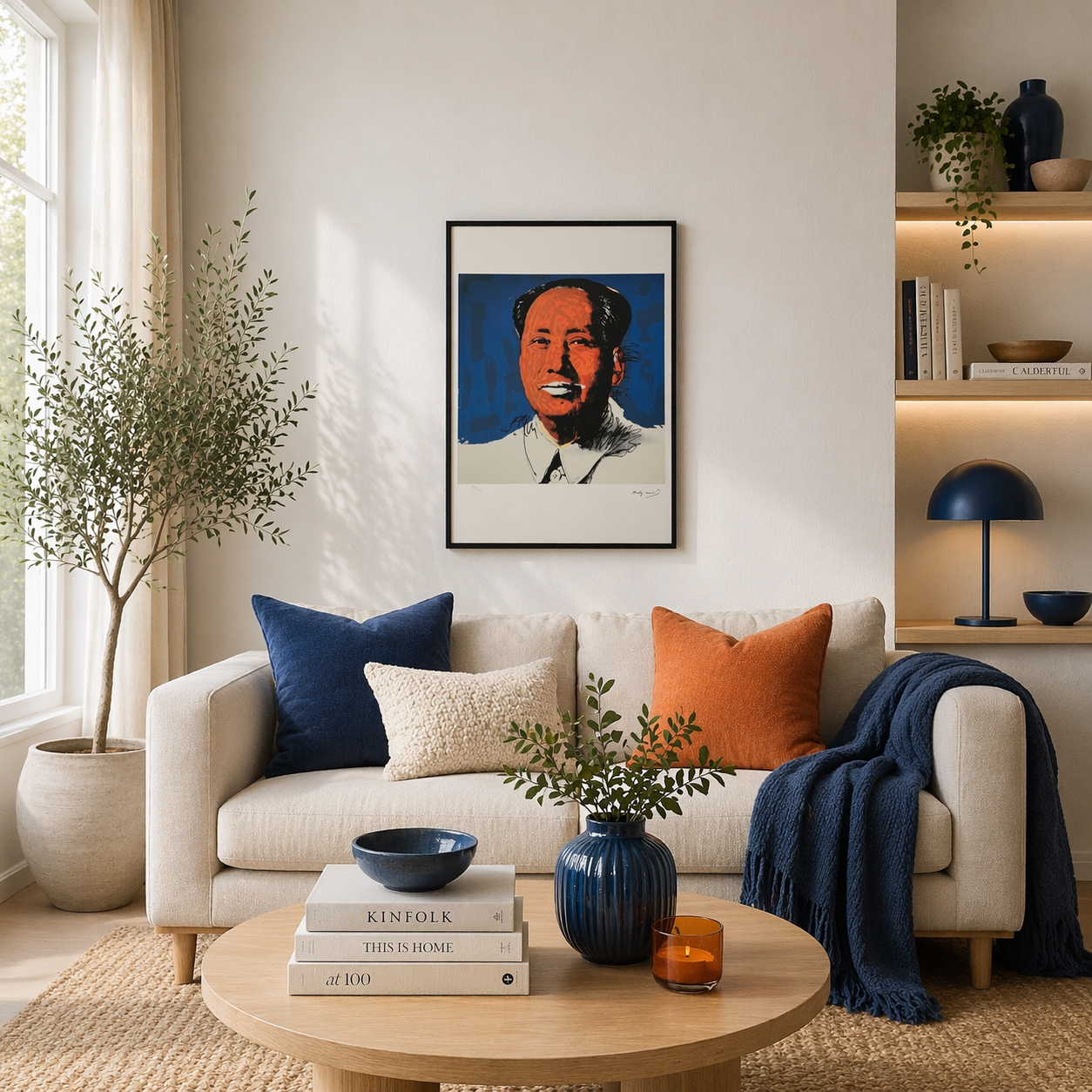 Andy Warhol Mao (Blue & Orange) Lithograph Arches 300gsm 42x59 cm
