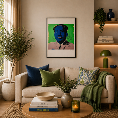 Andy Warhol Mao (Blue & Green) Lithograph Arches 300gsm 42x59 cm