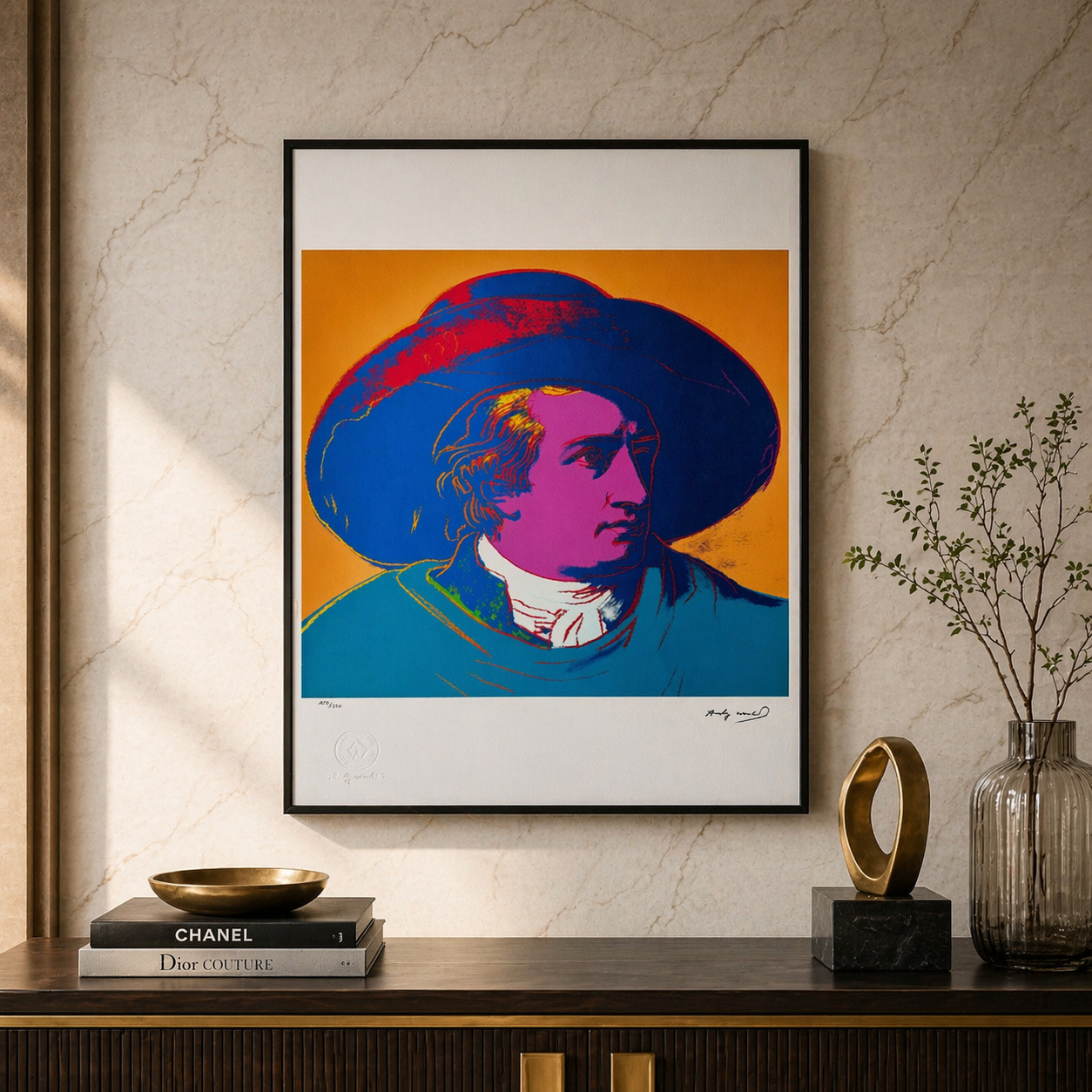 Andy Warhol Goethe (Blue-Orange) Lithograph Arches 300gsm 42x59 cm