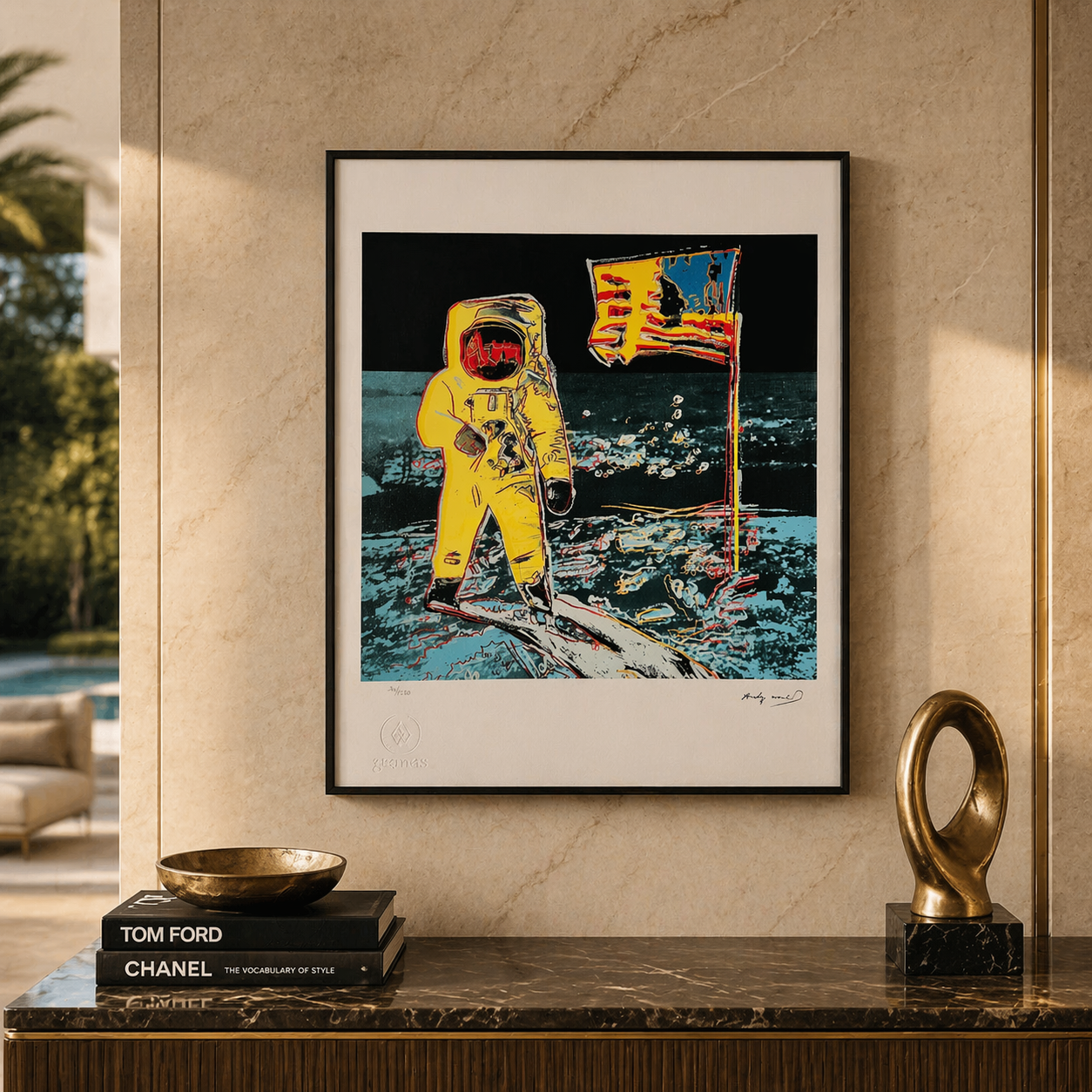 Andy Warhol Moonwalk (Yellow & Blue) Lithograph Arches 300gsm 42x59 cm