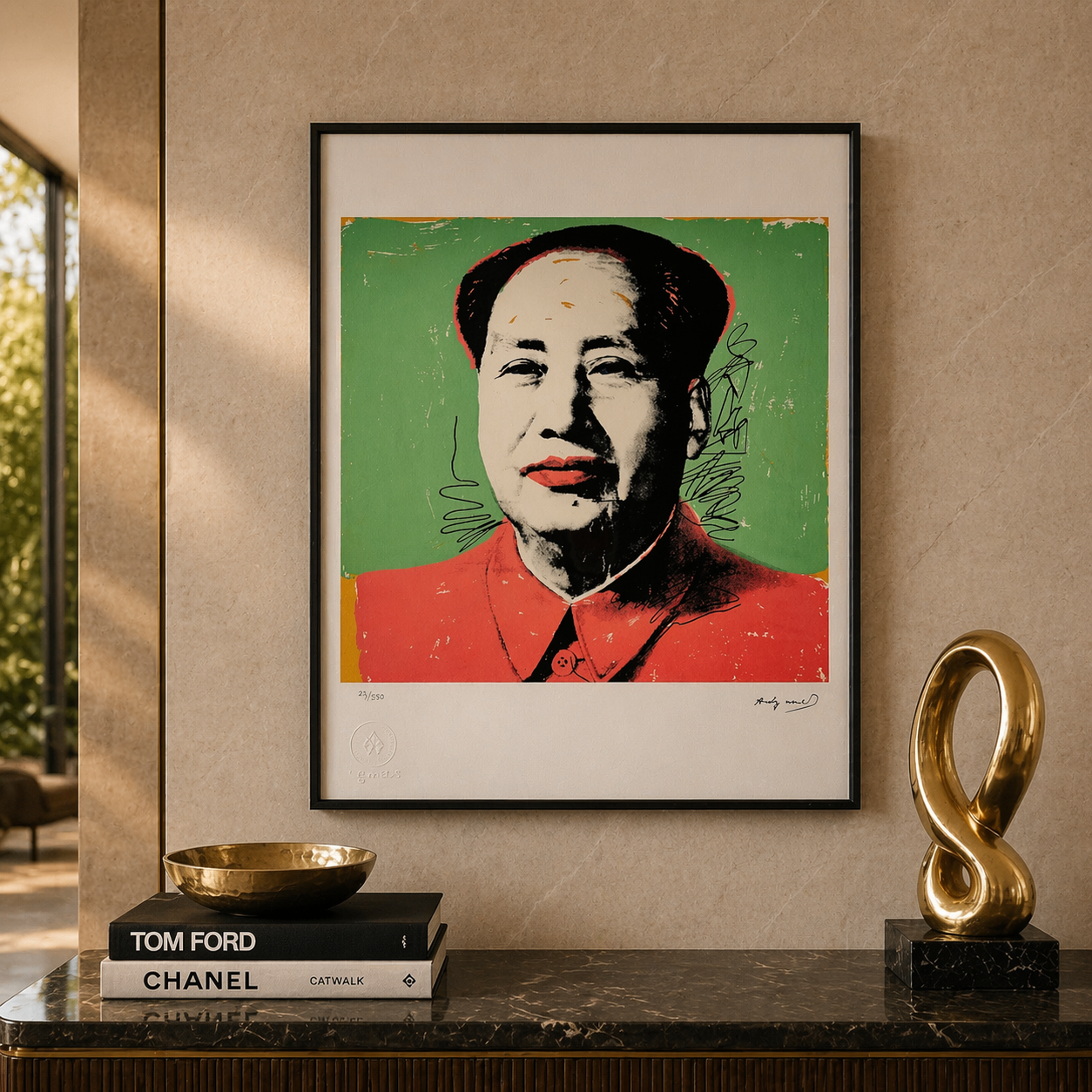 Andy Warhol Mao (Green & Red Classic) Lithograph Arches 300gsm 42x59 cm