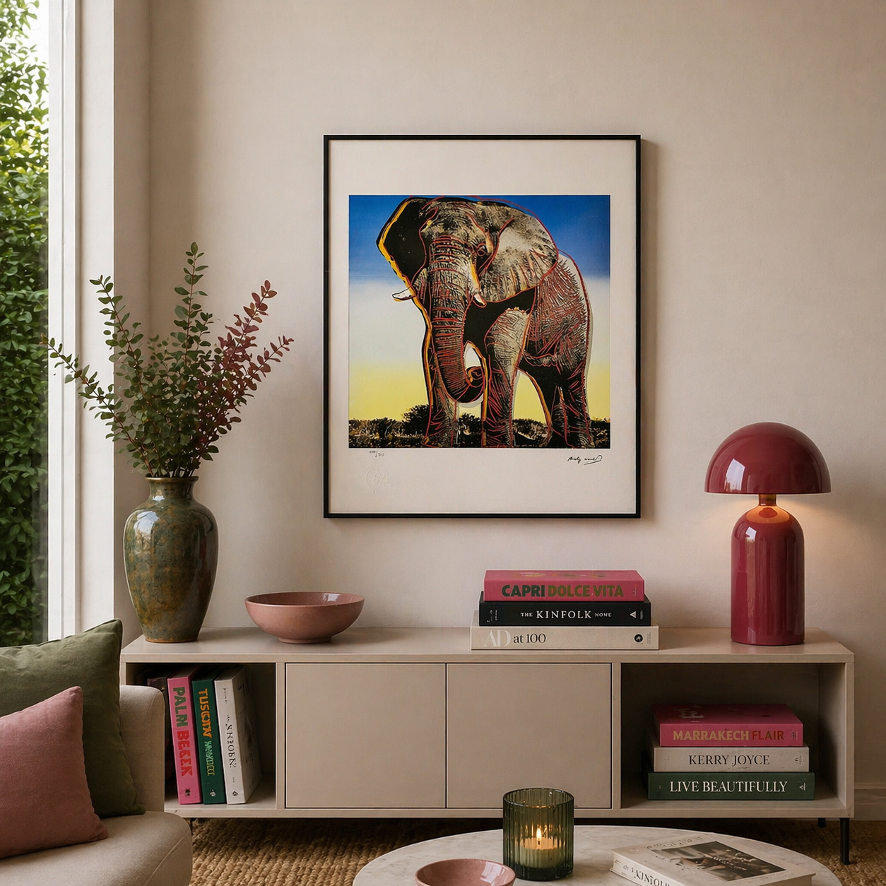 Andy Warhol Elephant (Animals) Lithograph Arches 300gsm 42x59 cm