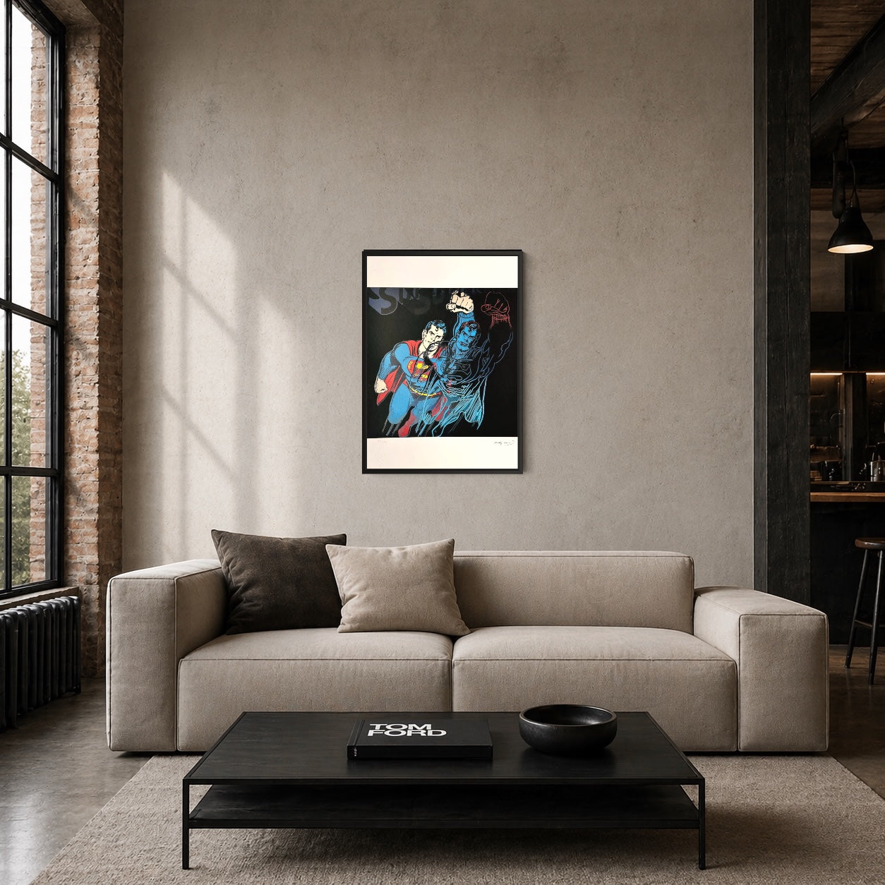 Andy Warhol Superman (Black) Lithograph Arches 300gsm 42x59 cm