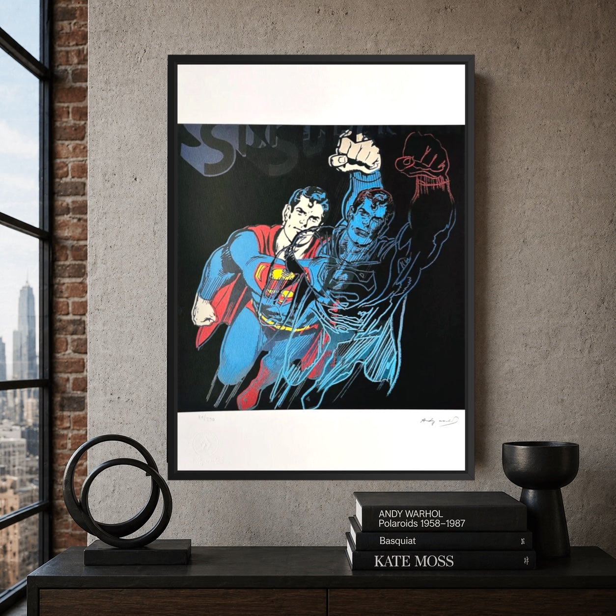 Andy Warhol Superman (Black) Lithograph Arches 300gsm 42x59 cm