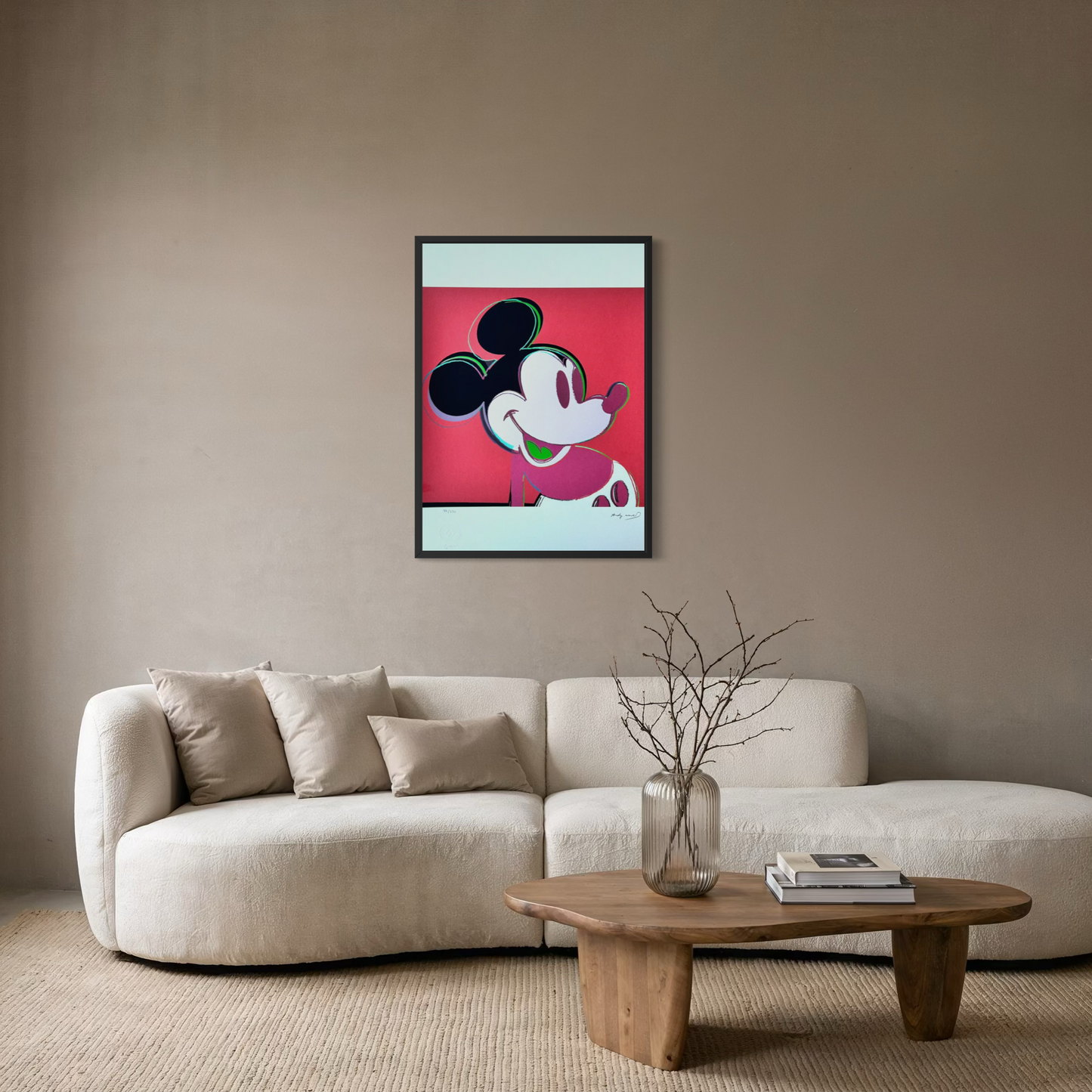 Andy Warhol Mickey Mouse (Red) Lithograph Arches 300gsm 42x59 cm