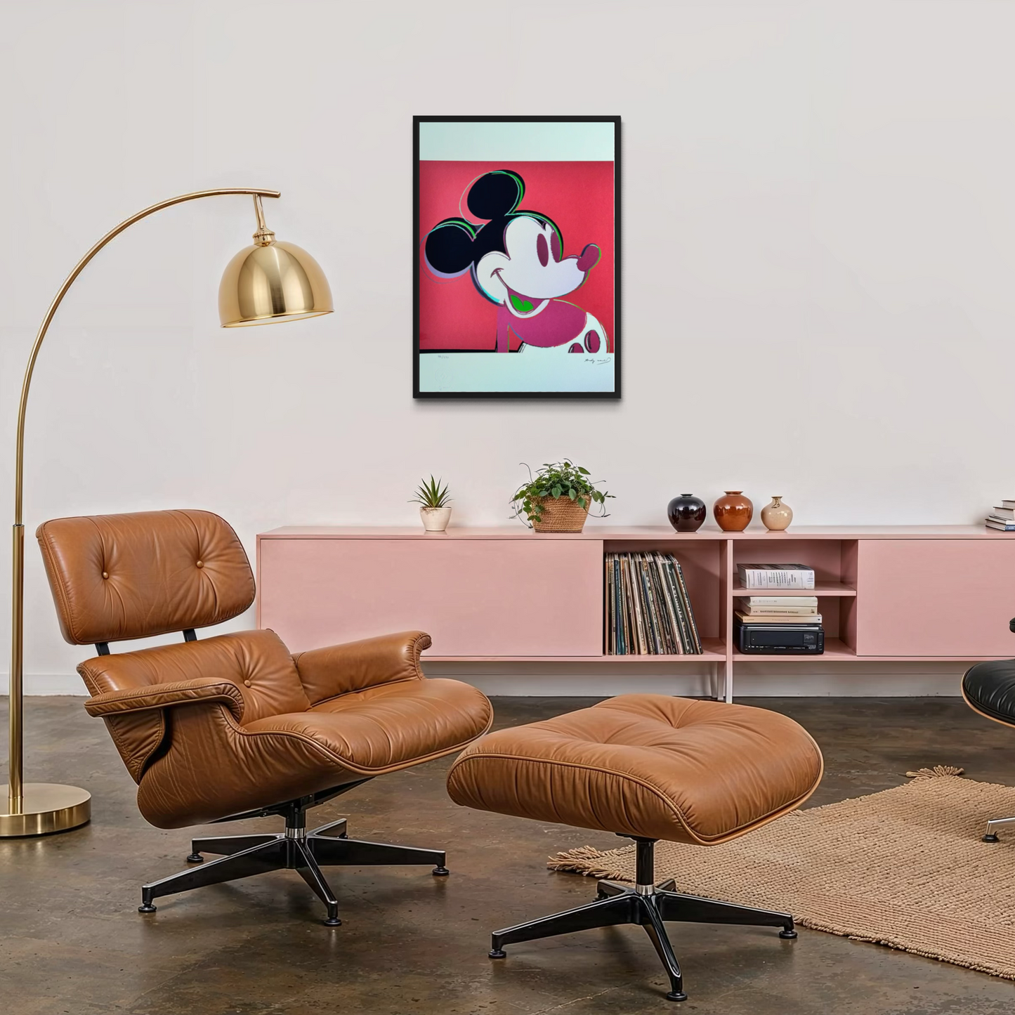 Andy Warhol Mickey Mouse (Red) Lithograph Arches 300gsm 42x59 cm