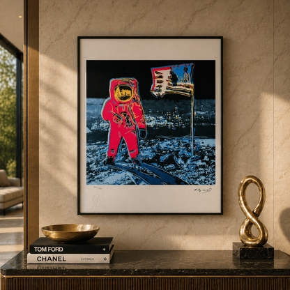 Andy Warhol Moonwalk (Pink & Blue) Lithograph Arches 300gsm 42x59 cm