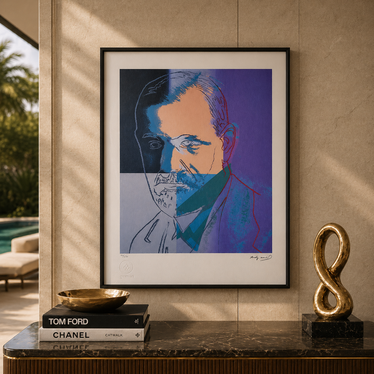 Andy Warhol Sigmund Freud Lithograph Arches 300gsm 42x59 cm