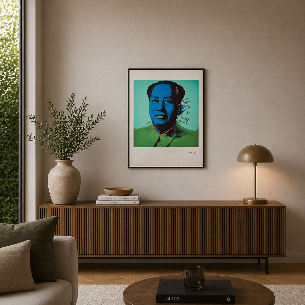 Andy Warhol Mao (Turquoise & Blue Edition) Lithograph Arches 300gsm 42x59 cm