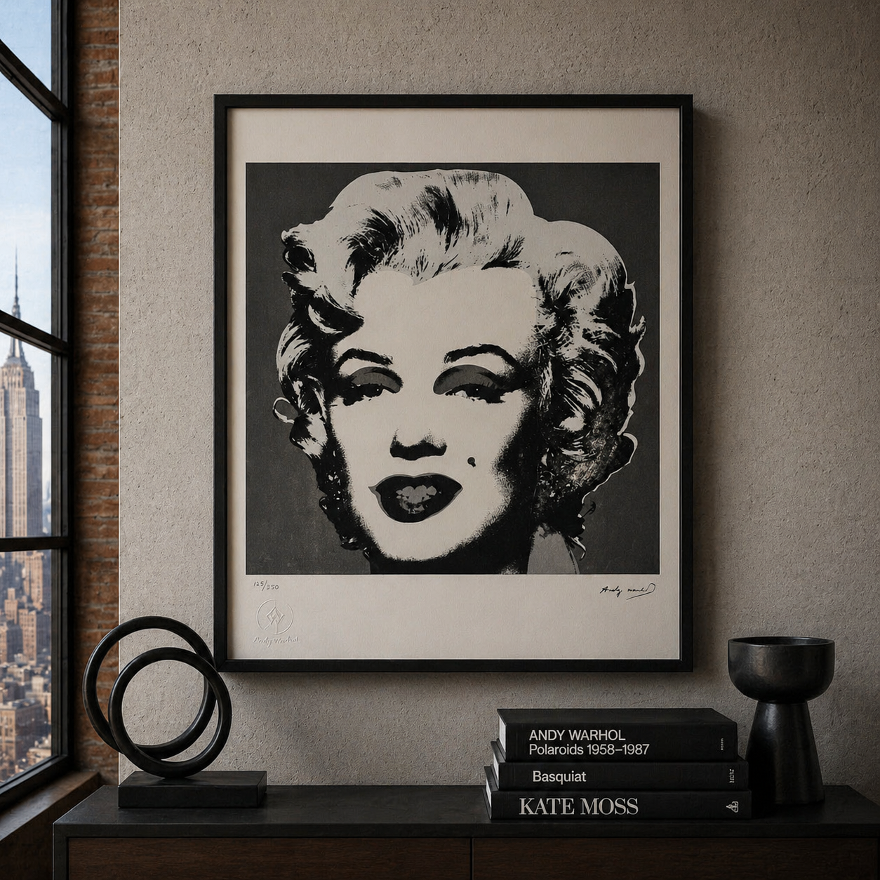 Andy Warhol Marilyn Monroe' (Black & White) Lithograph Arches 300gsm 42x59 cm
