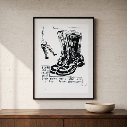Andy Warhol Paratrooper Boots Lithograph Arches 300gsm 42x59 cm