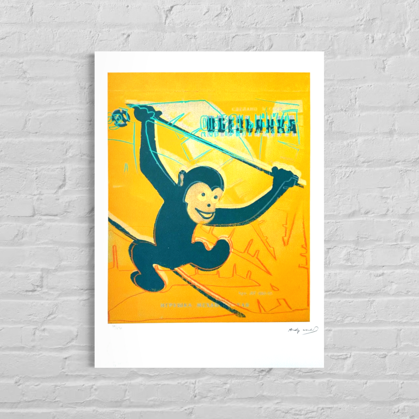 Andy Warhol Monkey Lithograph Arches 300gsm 42x59 cm