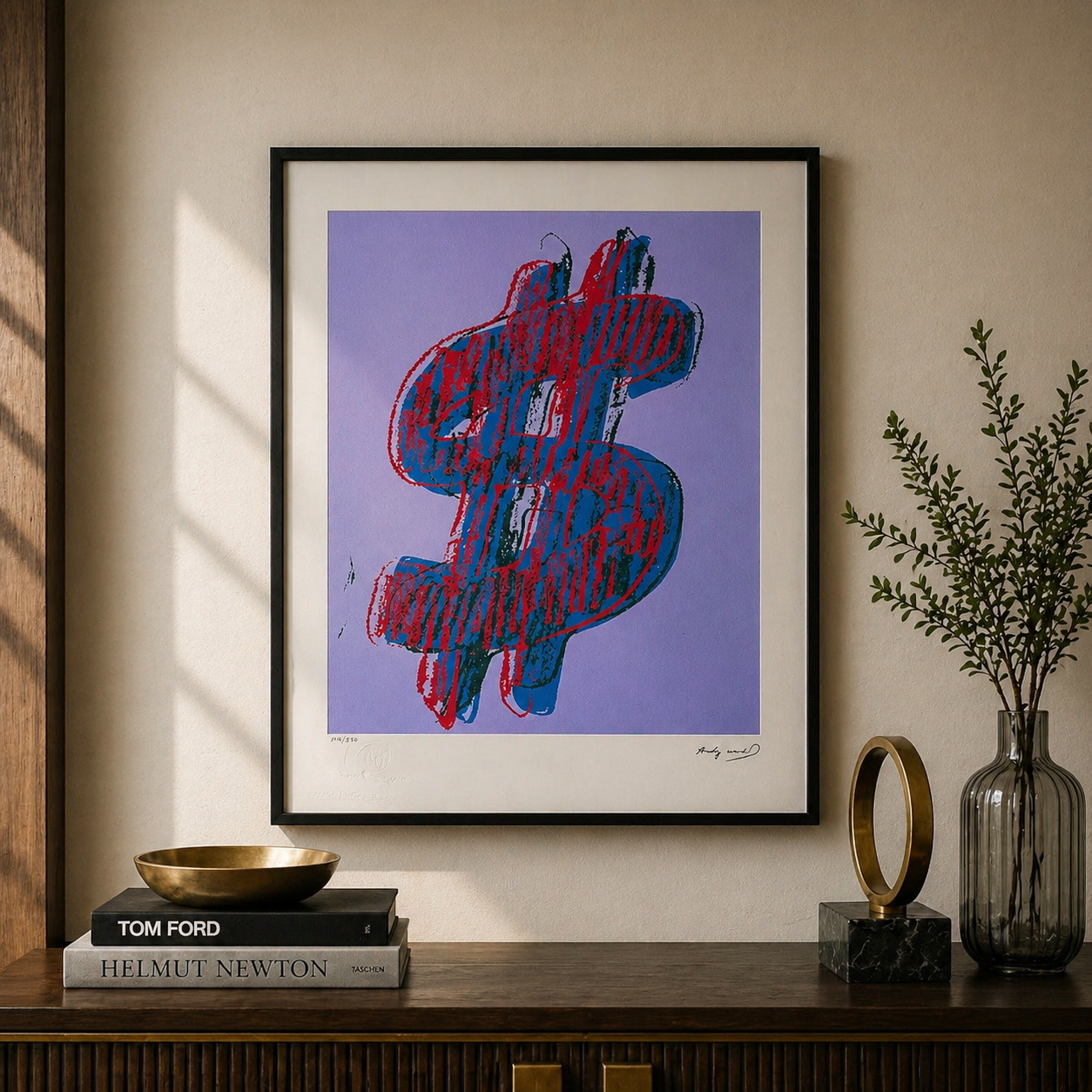 Andy Warhol Dollar (Blue) Lithograph Arches 300gsm 42x59 cm