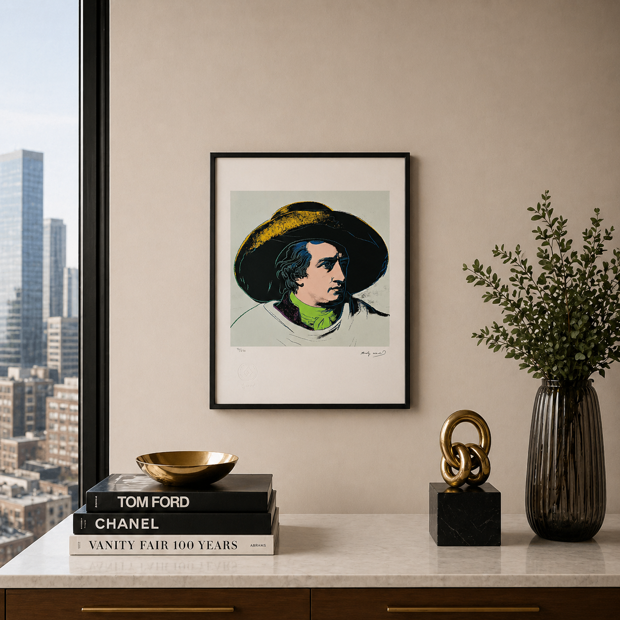 Andy Warhol Goethe (Grey-Black) Lithograph Arches 300gsm 42x59 cm