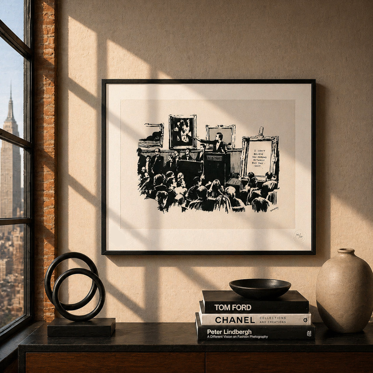 Banksy Morons Lithograph Arches 300gsm 42x59 cm
