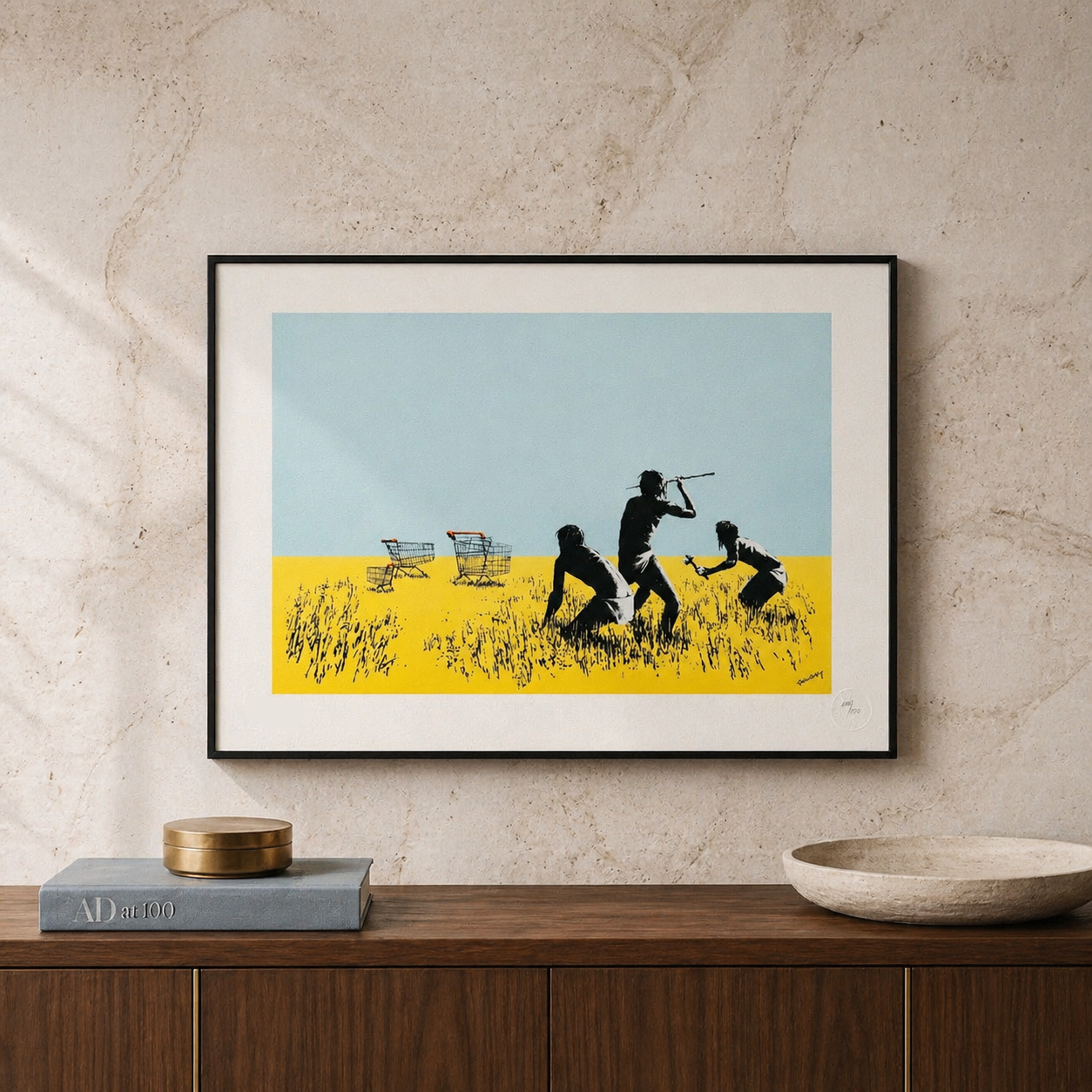 Banksy Trolleys Lithograph Arches 300gsm 42x59 cm