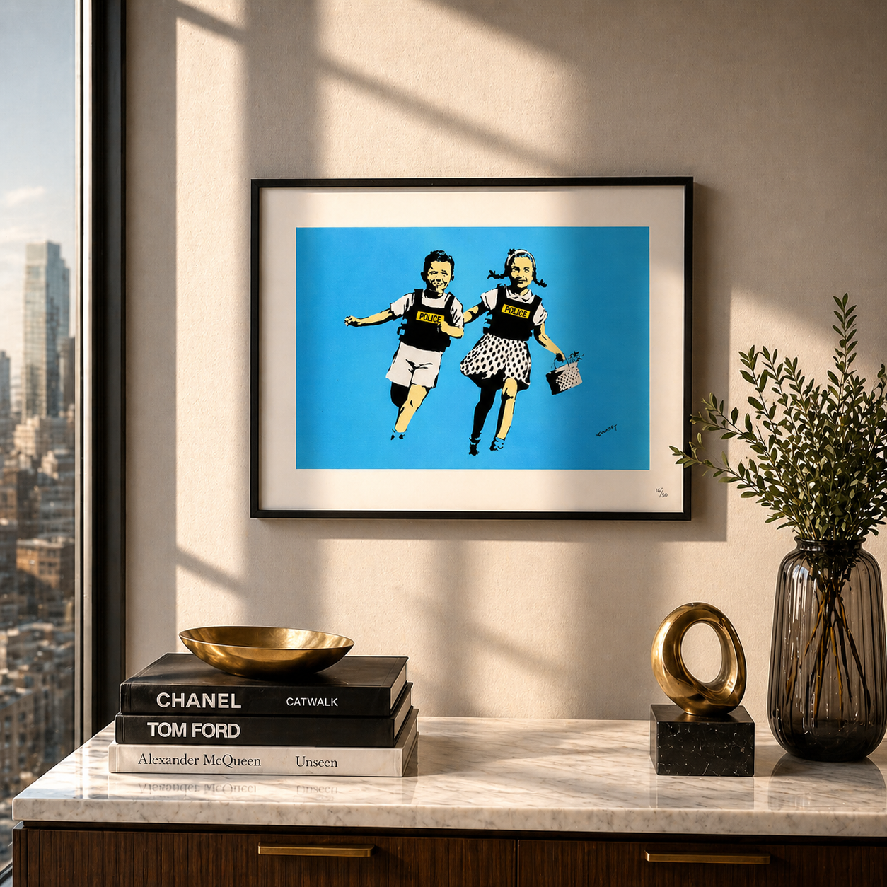 Banksy Police Kids Lithograph Arches 300gsm 42x59 cm