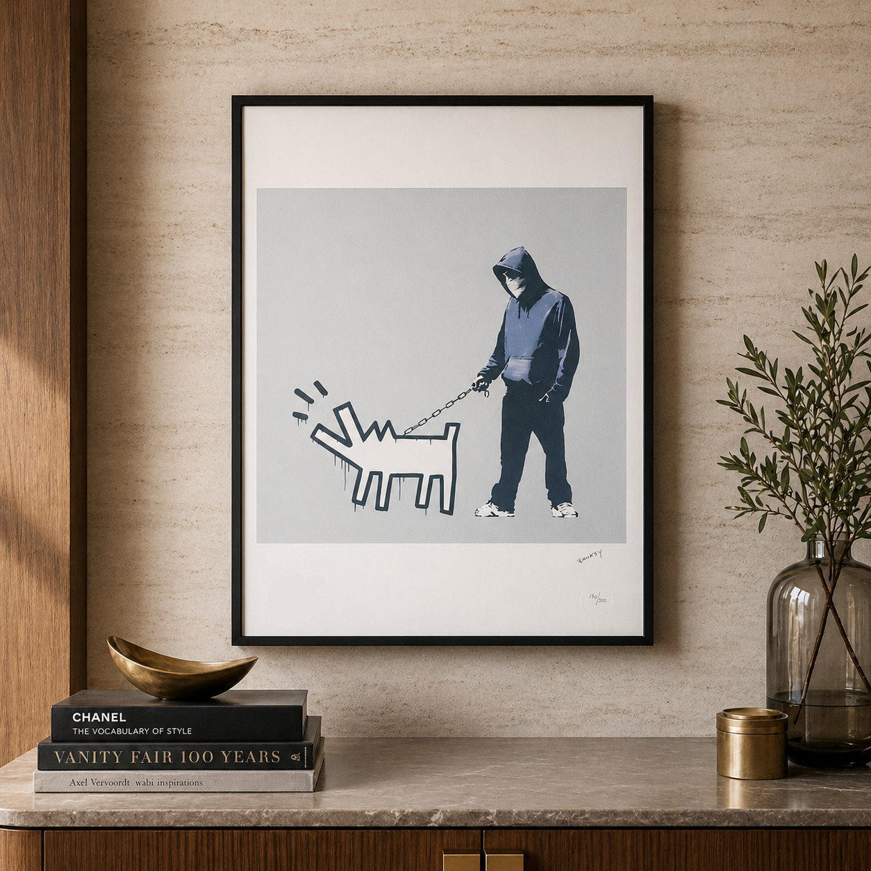 Banksy Barking Dog (Gray) Lithograph Arches 300gsm 42x59 cm