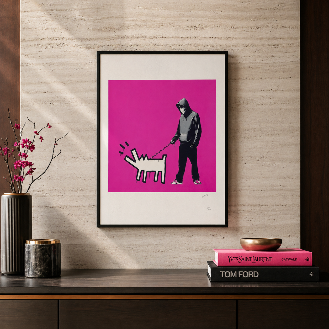 Banksy Barking Dog (Light Purple) Lithograph Arches 300gsm 42x59 cm