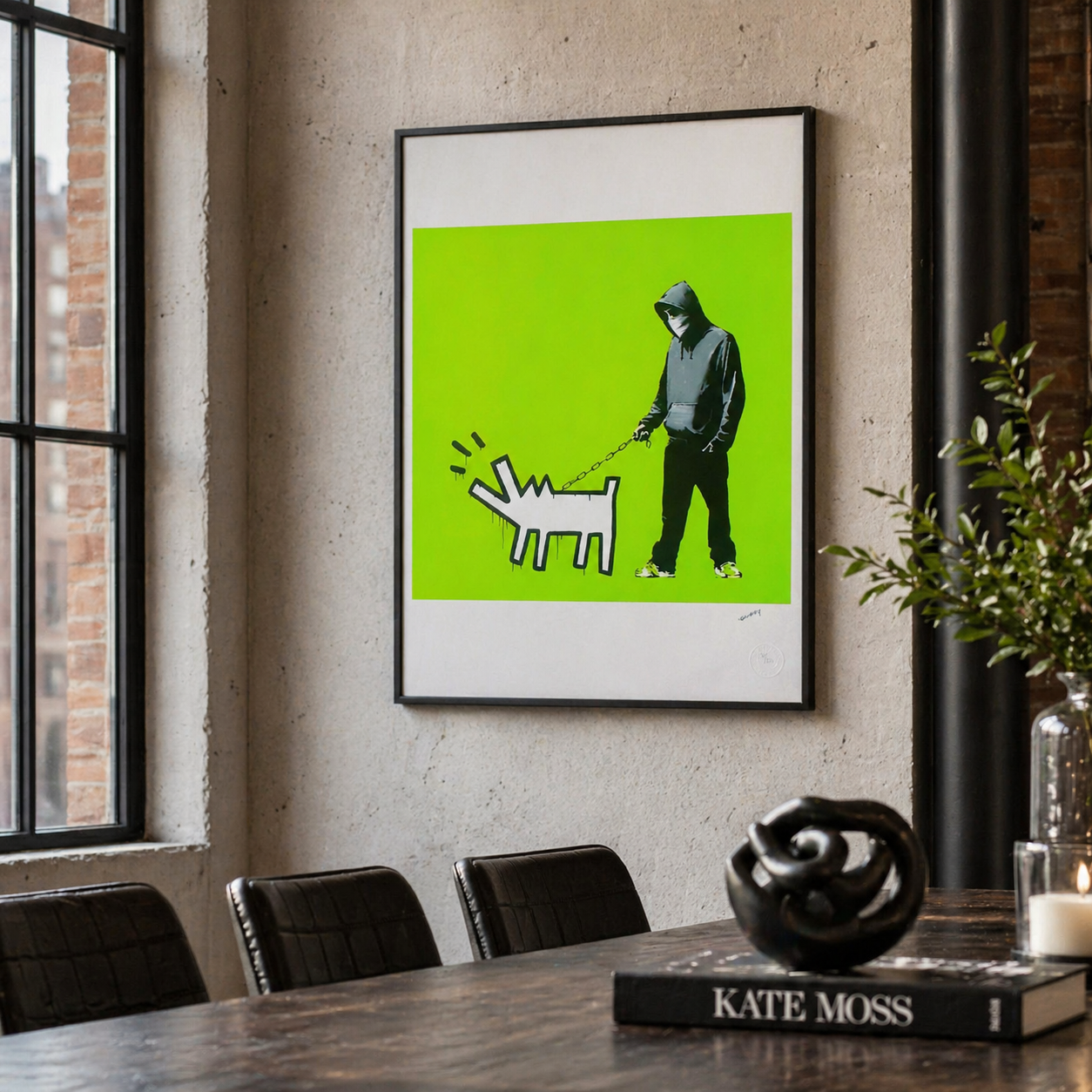 Banksy Barking Dog (Light Green) Lithograph Arches 300gsm 42x59 cm