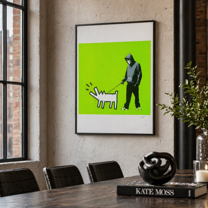 Banksy Barking Dog (Light Green) Lithograph Arches 300gsm 42x59 cm