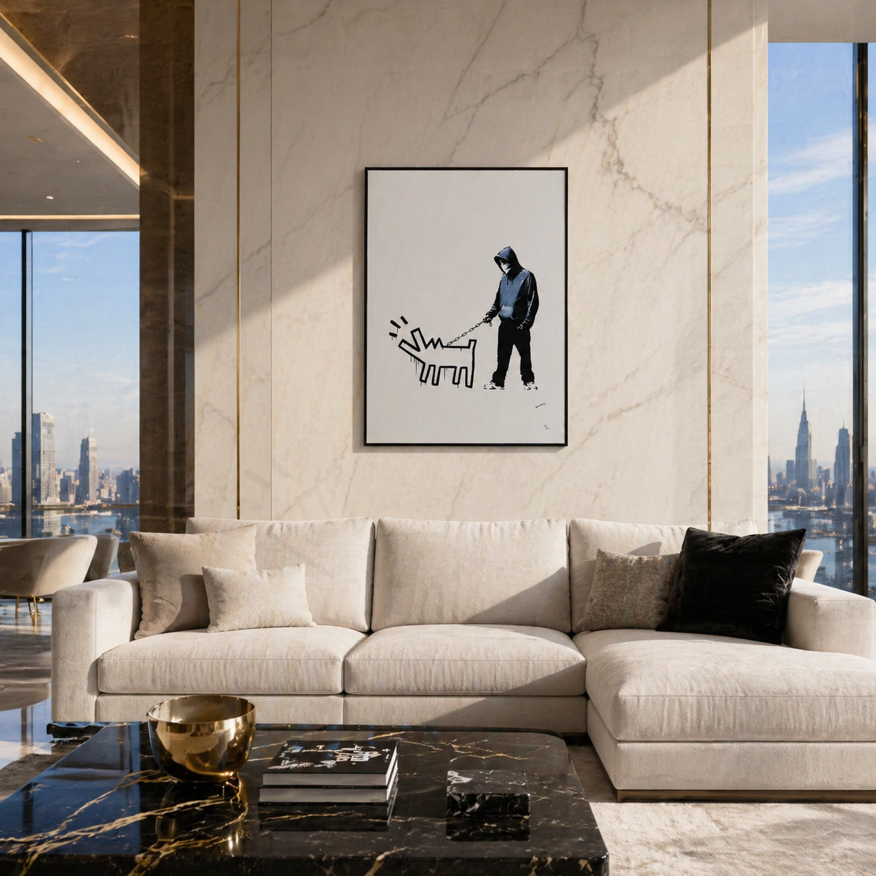 Banksy Barking Dog (White) Lithograph Arches 300gsm 42x59 cm