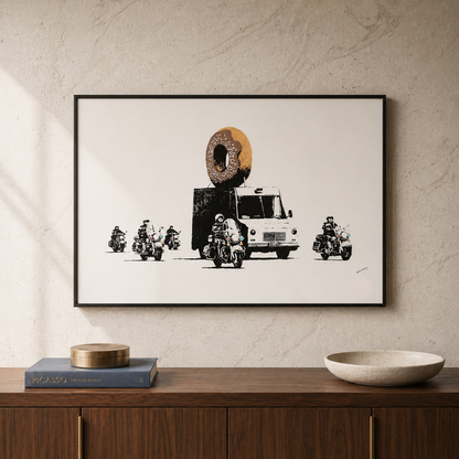 Banksy Donut Lithograph Arches 300gsm 42x59 cm