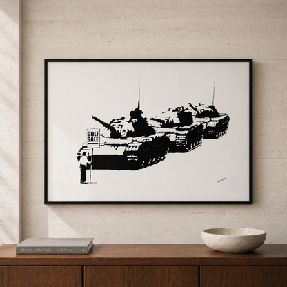 Banksy Golf Sale Lithograph Arches 300gsm 42x59 cm
