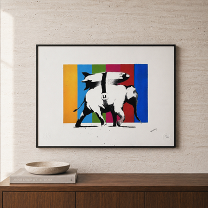 Banksy Heavy Weapons (Multicolor) Lithograph Arches 300gsm 42x59 cm