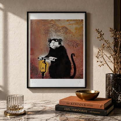 Banksy Roadwork Rat Lithograph Arches 300gsm 42x59 cm