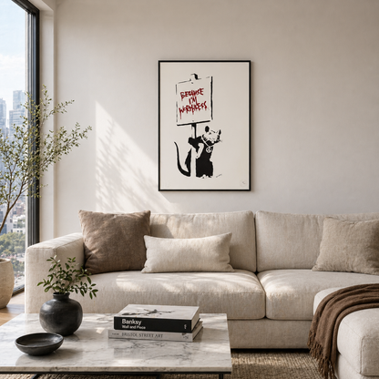 Banksy Because I'm Worthless Lithograph Arches 300gsm 42x59 cm