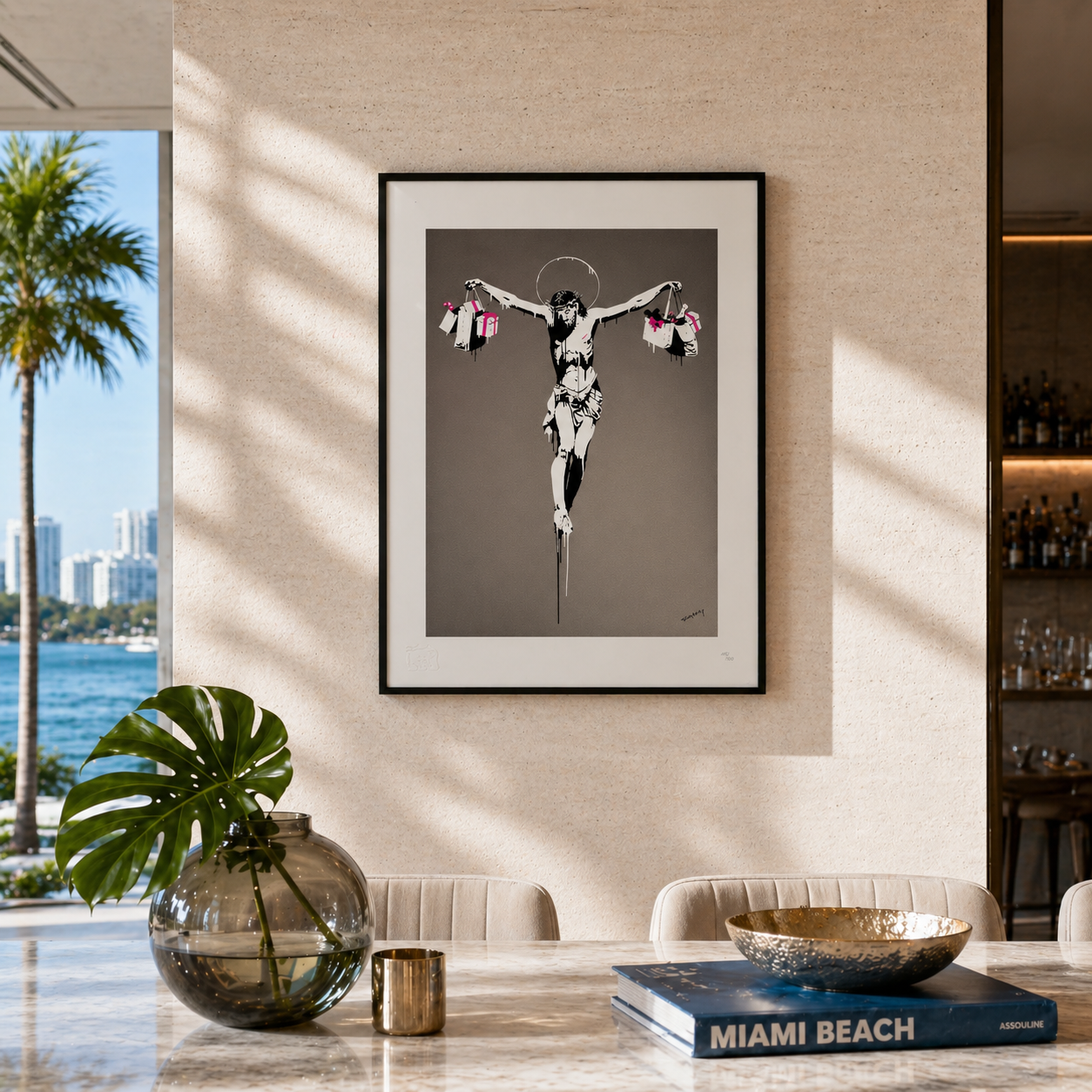Banksy Christ With Shopping Bags Lithograph Arches 300gsm 42x59 cm