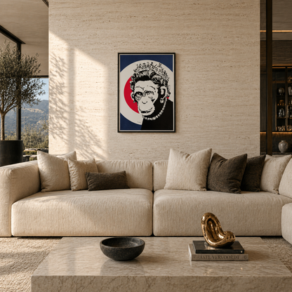 Banksy Queen Monkey Lithograph Arches 300gsm 42x59 cm
