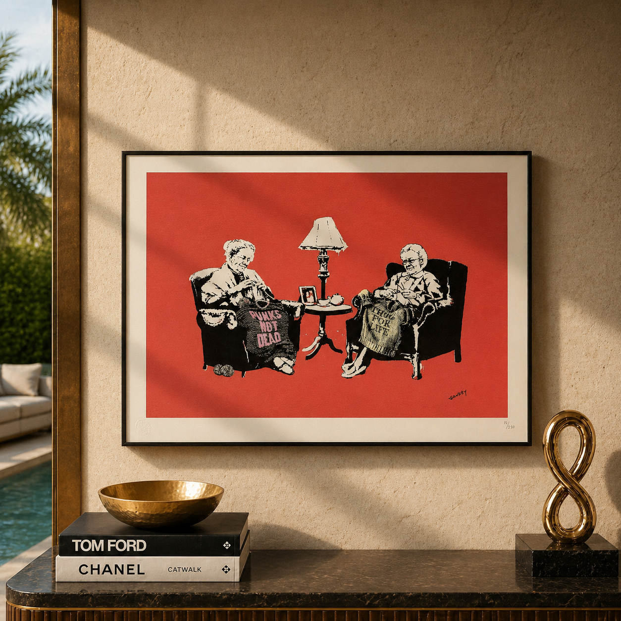 Banksy Grannies Lithograph Arches 300gsm 42x59 cm