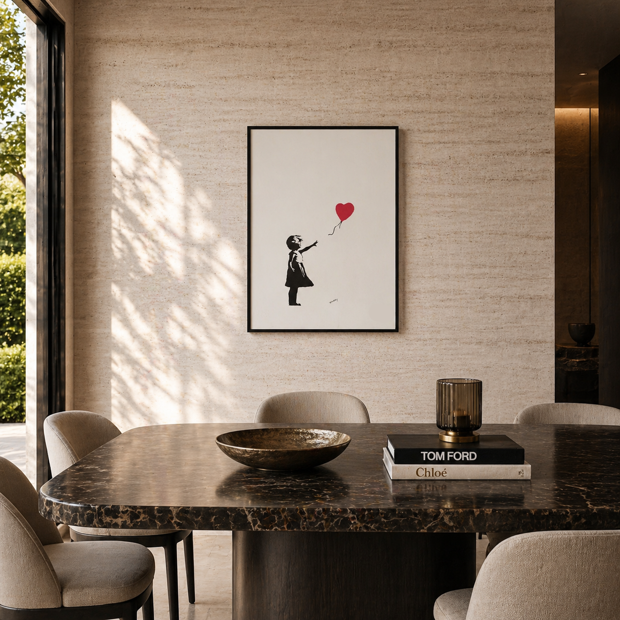 Banksy Girl With the Balloon (Red) Lithograph Arches 300gsm 42x59 cm