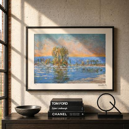 Claude Monet Icicles, area of ​​Bennecourt Lithograph Arches 300gsm 42x59 cm
