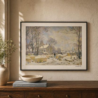 Claude Monet Winter Effects in Argenteuil Lithograph Arches 300gsm 42x59 cm