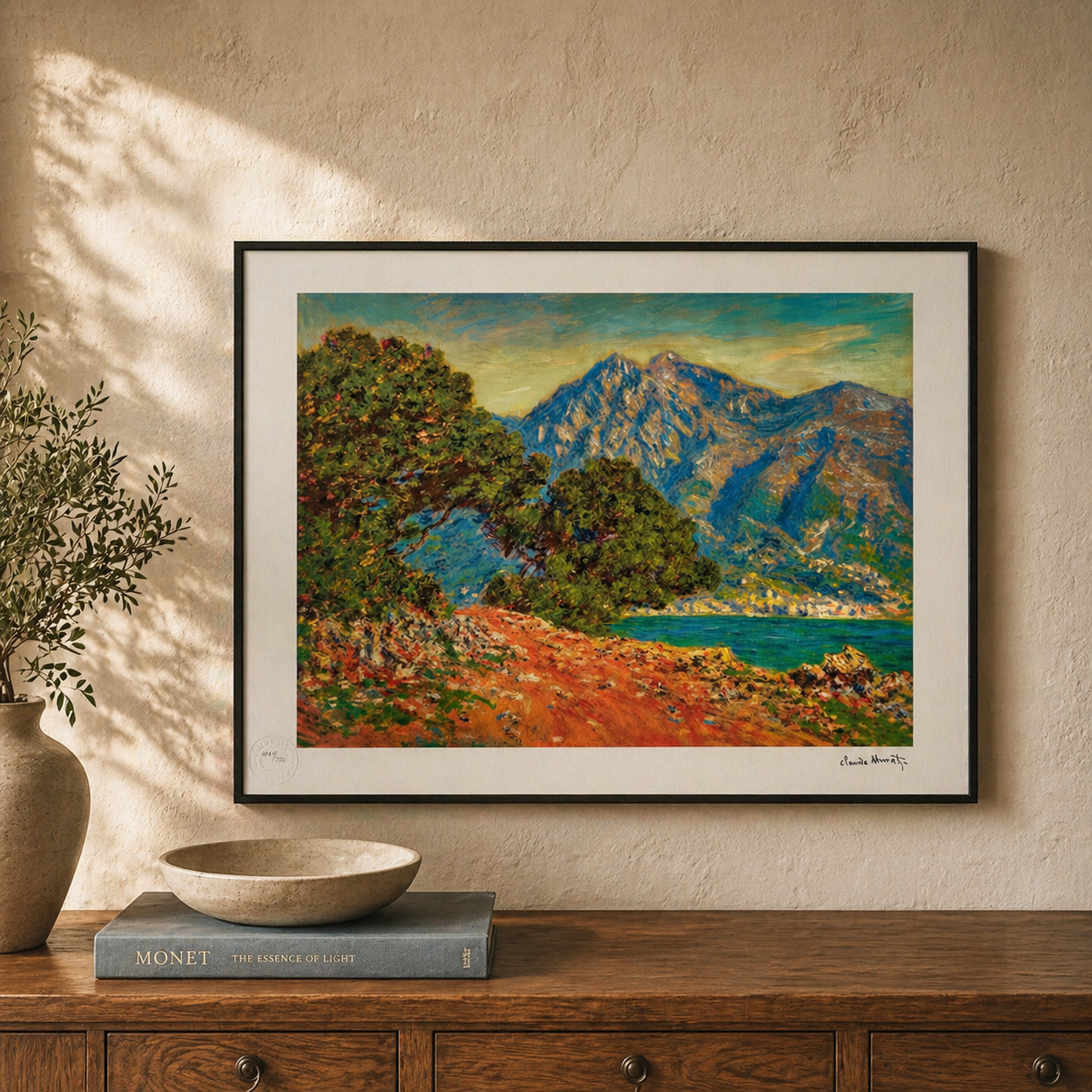 Claude Monet At Cape Martin Lithograph Arches 300gsm 42x59 cm