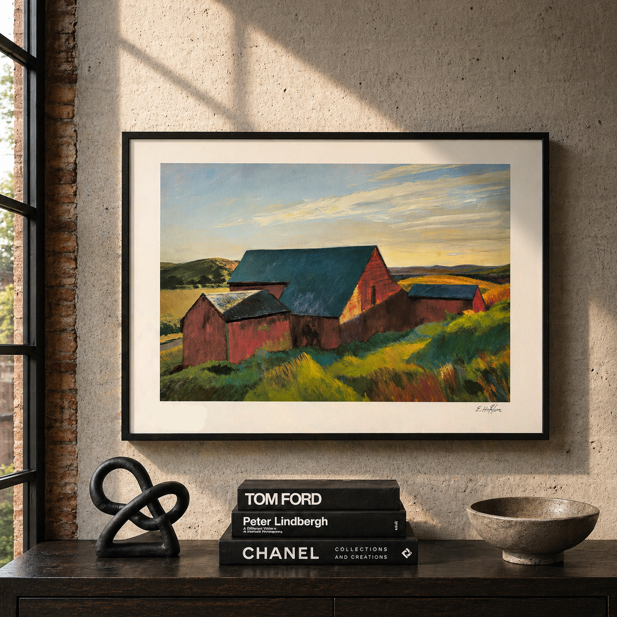 Edward Hopper Cobb's Barns, South Truro Lithograph Arches 300gsm 42x59 cm