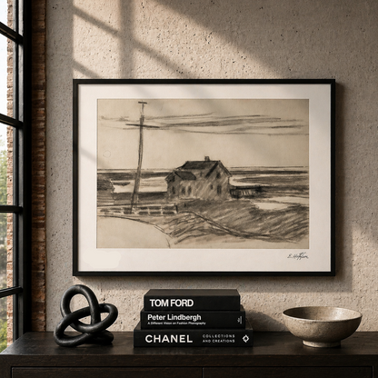 Edward Hopper House in Landscape Lithograph Arches 300gsm 42x59 cm